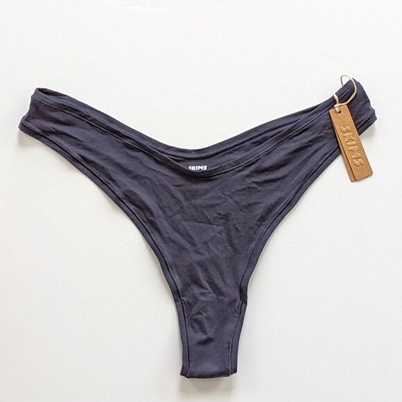 Skims NWT Plus Size Fits Everybody Soft Jersey Dipped Thong In Deep Royal sz 4X - Picture 4 of 9